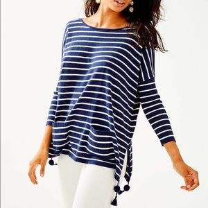 Lilly Pulitzer Elba sweater navy stripe